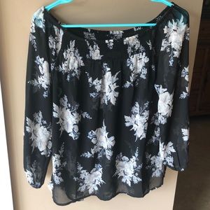 Charming Charlie off the shoulder shirt